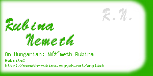 rubina nemeth business card